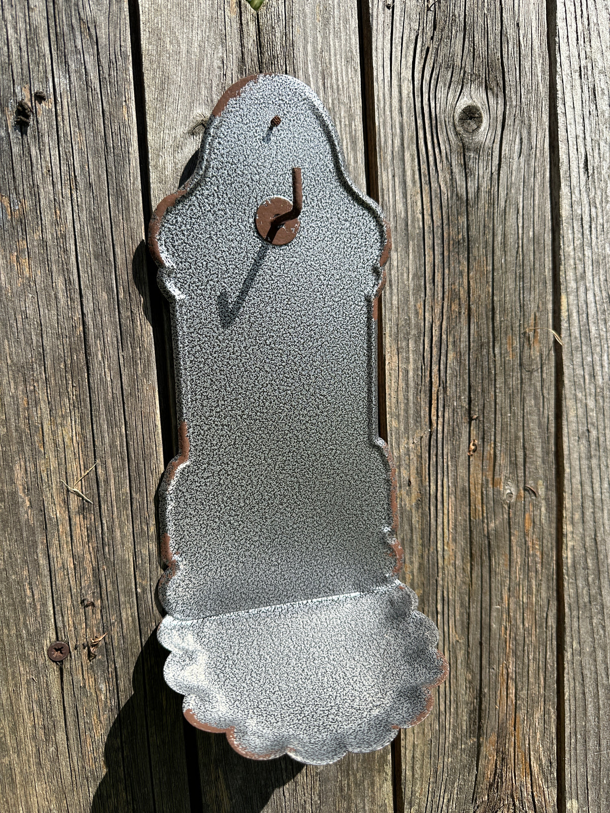 Wandschale Eisenblech, antikgrau