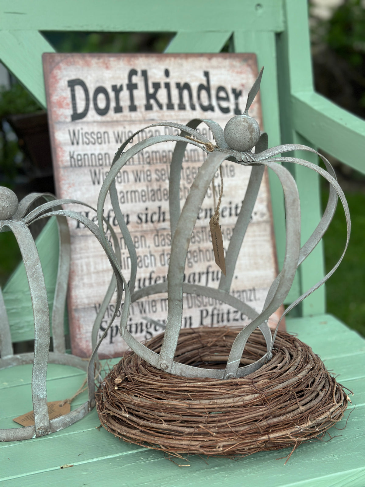 Krone aus Metall, Shabby