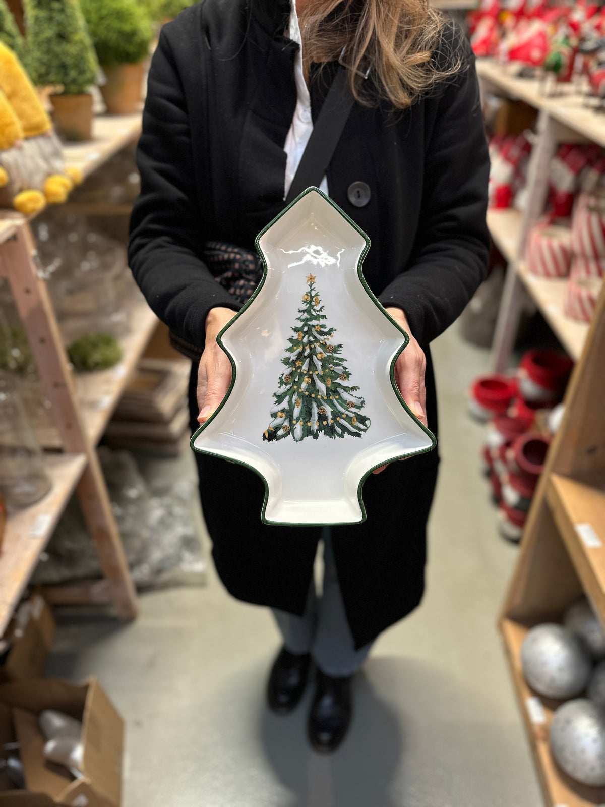 Teller Baumform aus Porzellan