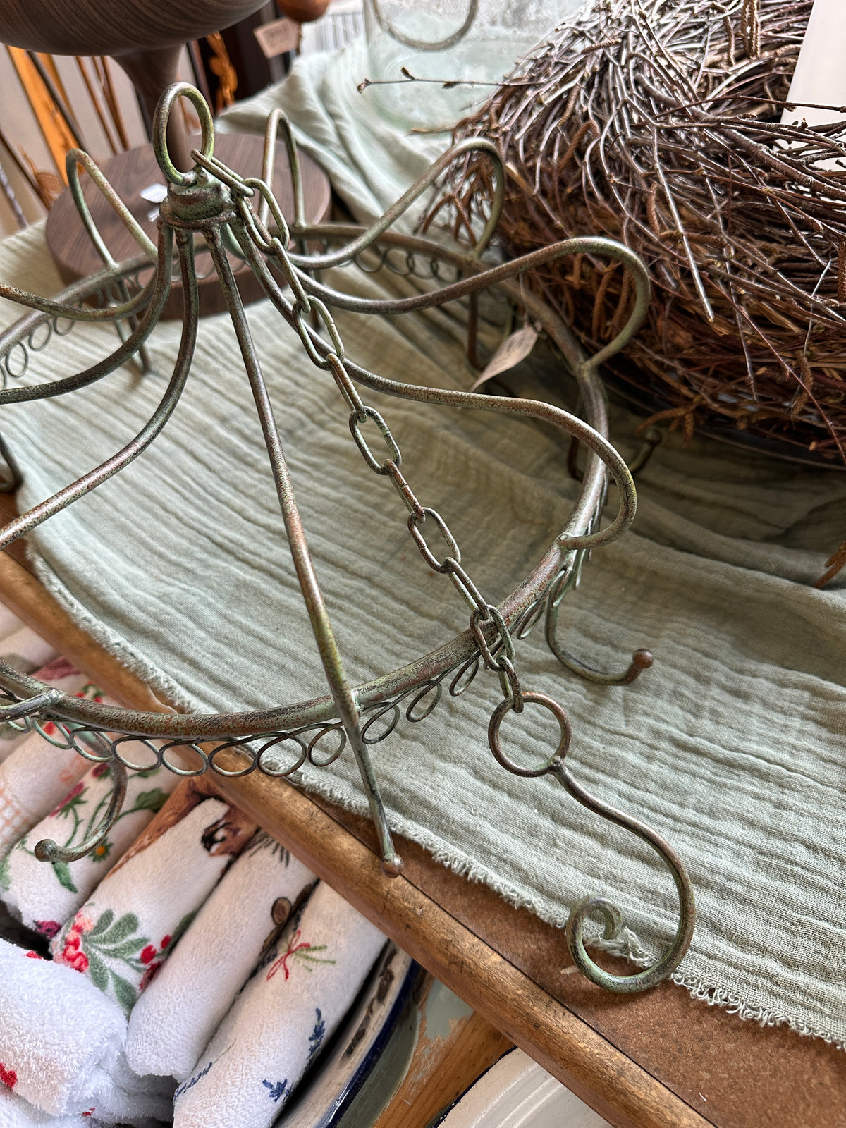 Krone zum hängen aus Metall, Shabby