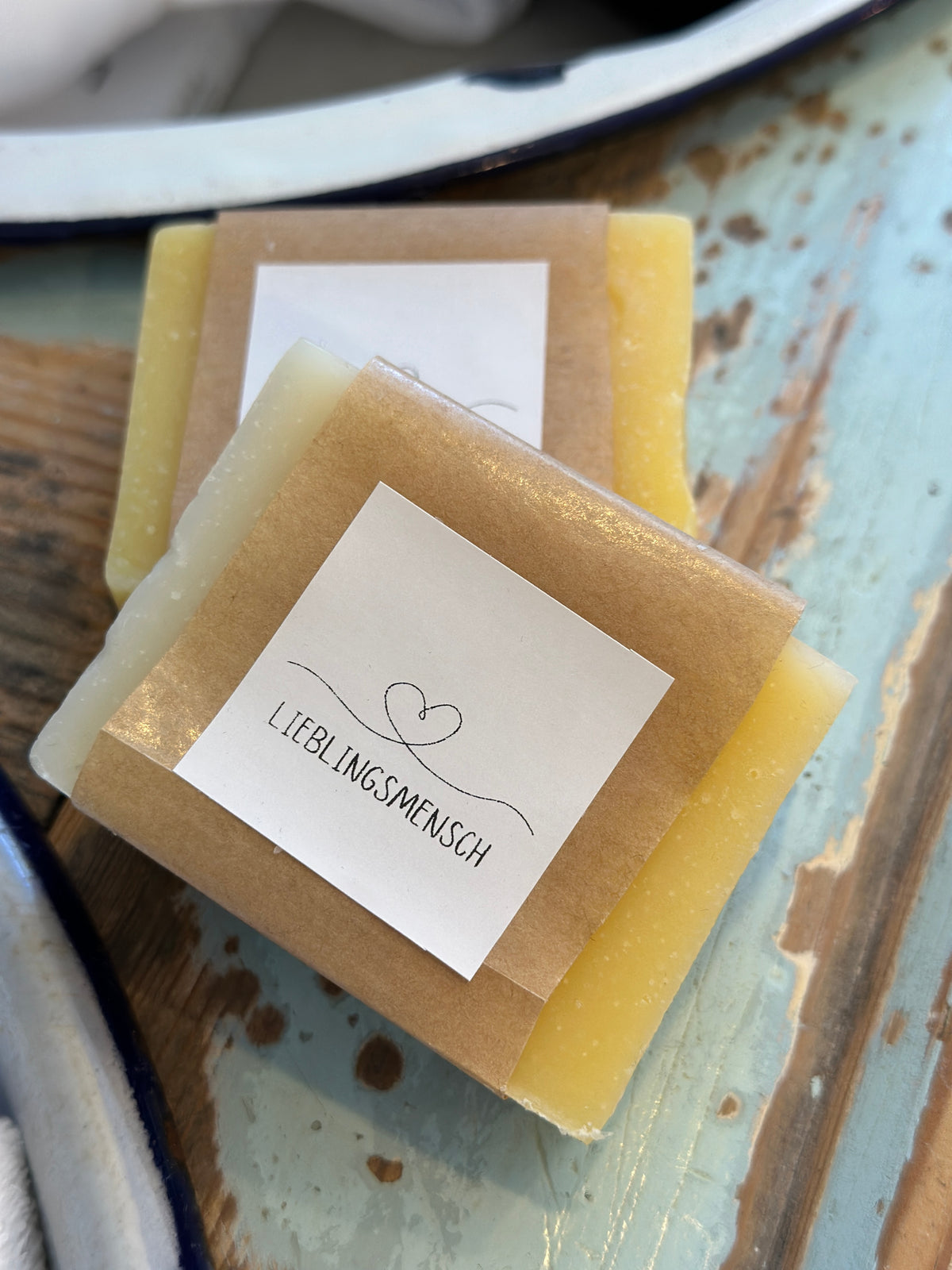 Seife, Lieblingsmensch/ Seife 100% natürliche, handgemachte Naturseife. Mango/ Mandarine. Ca. 90g