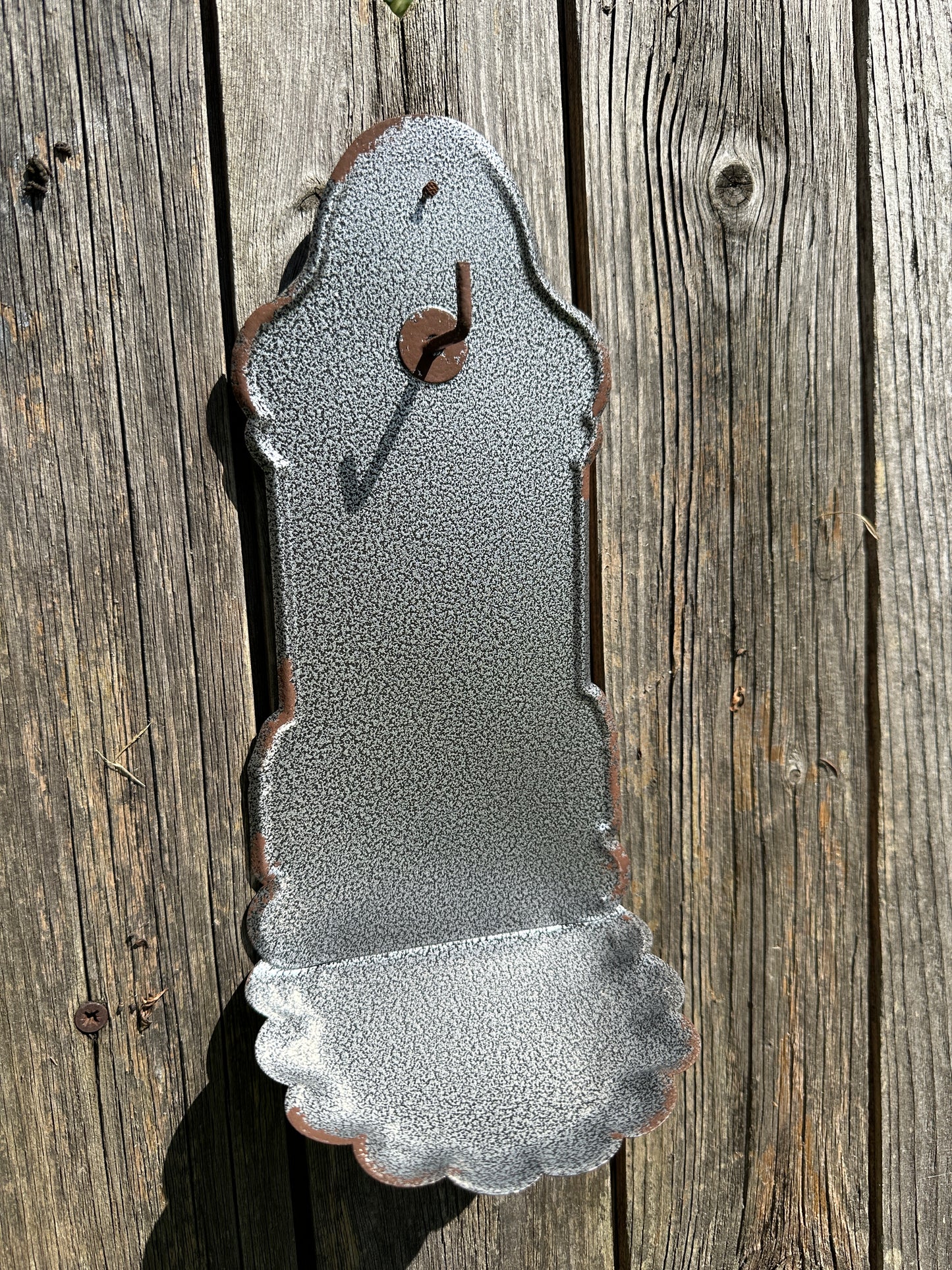 Wandschale Eisenblech, antikgrau