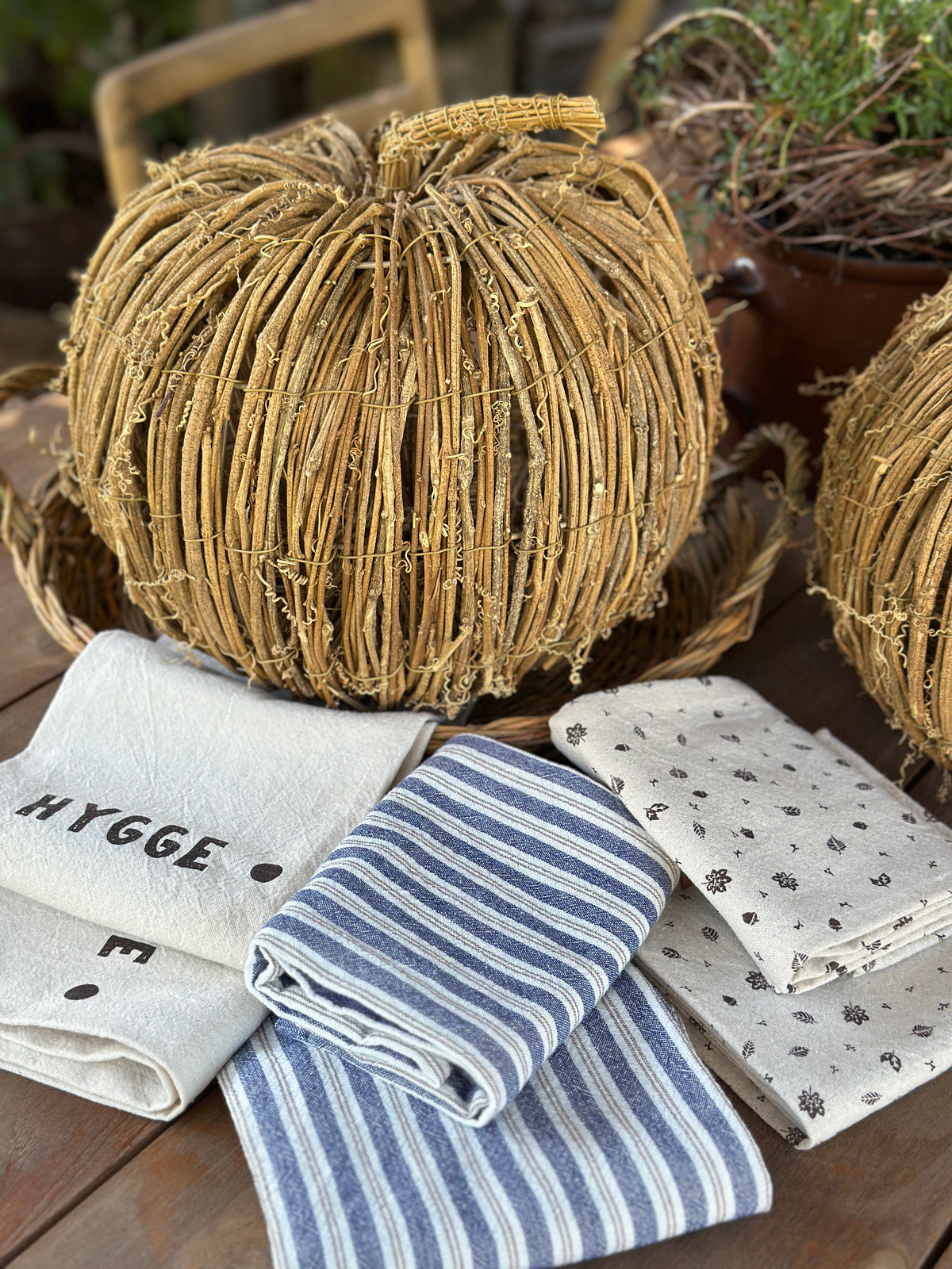 Geschirrtuch mit blauen Streifen