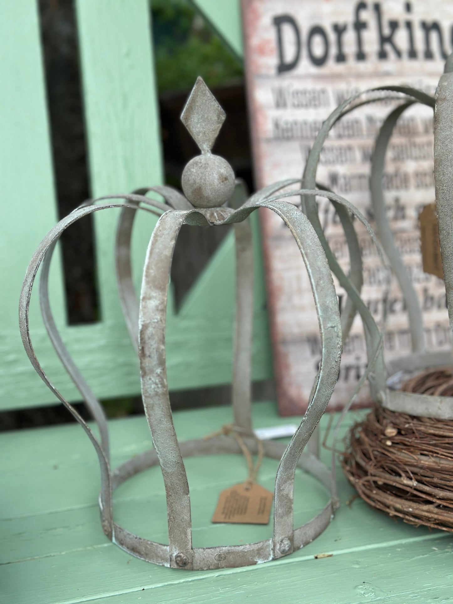 Krone aus Metall, Shabby