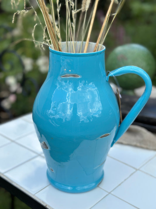 Krug/ Vase, Metall in Shabby Optik