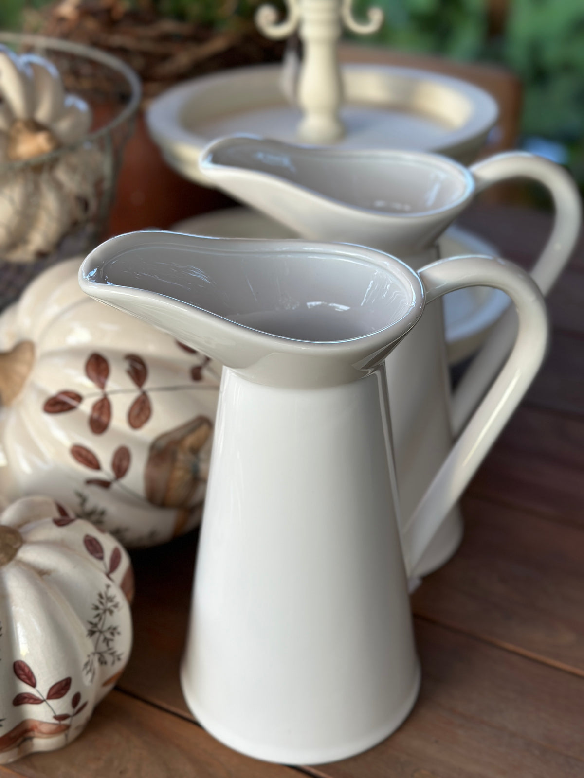 Krug/ Vase weiß aus Keramik
