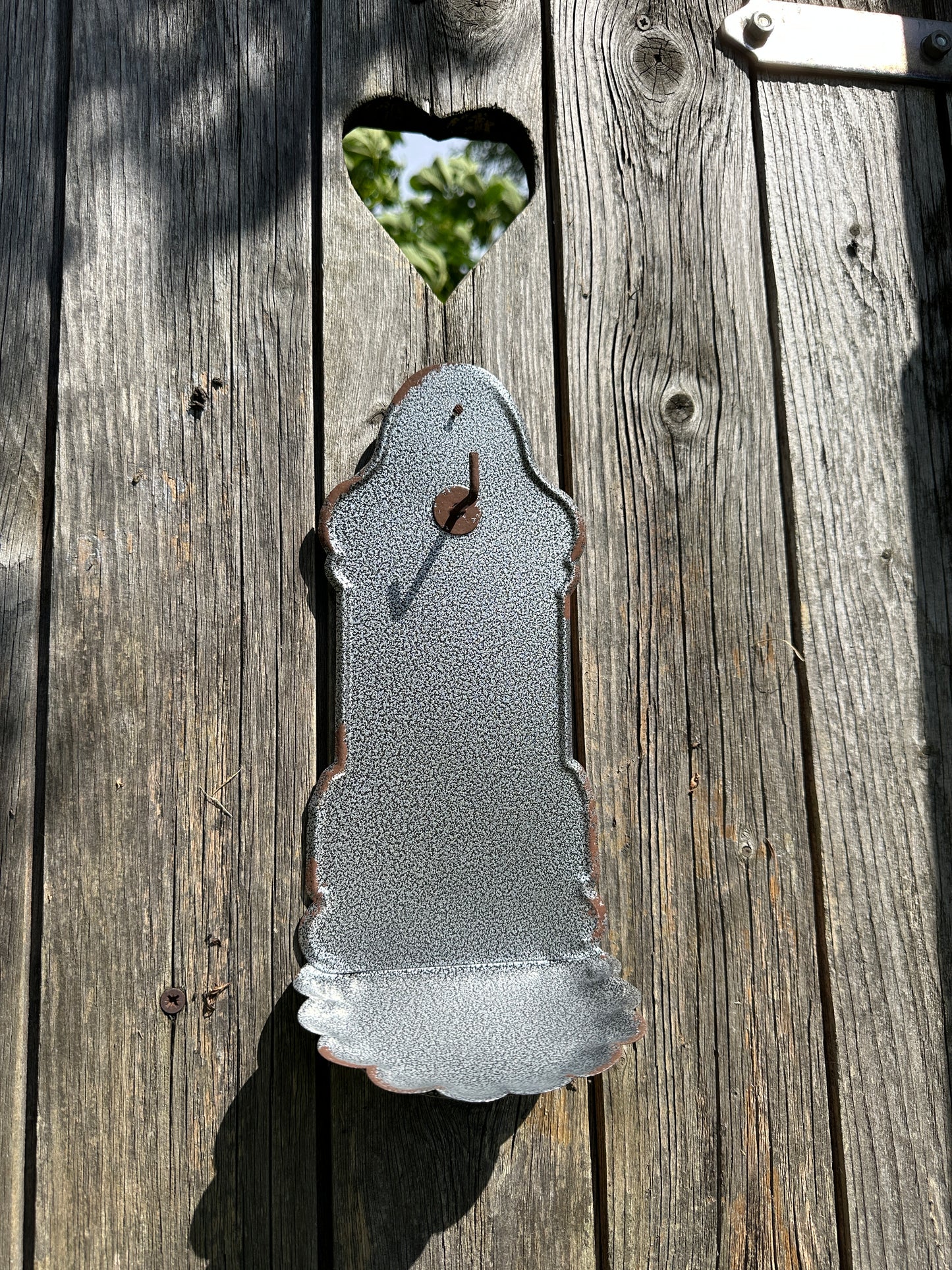 Wandschale Eisenblech, antikgrau