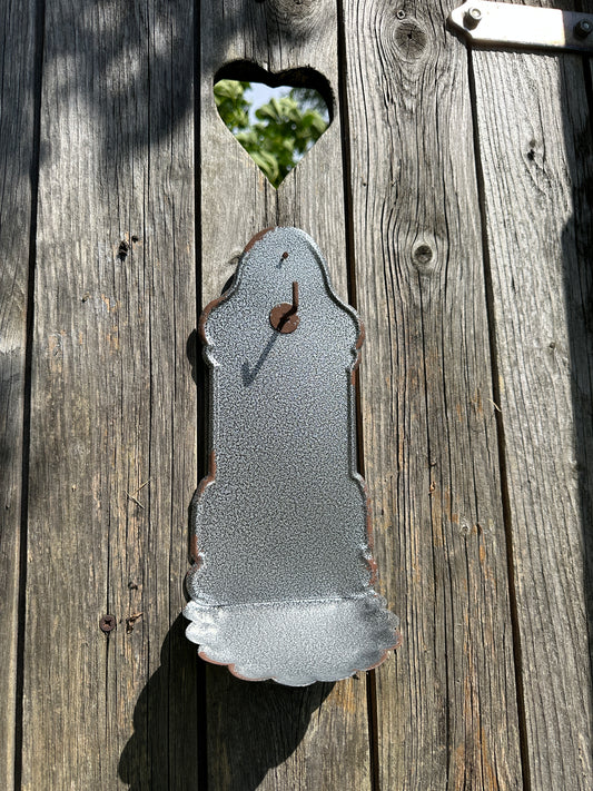 Wandschale Eisenblech, antikgrau