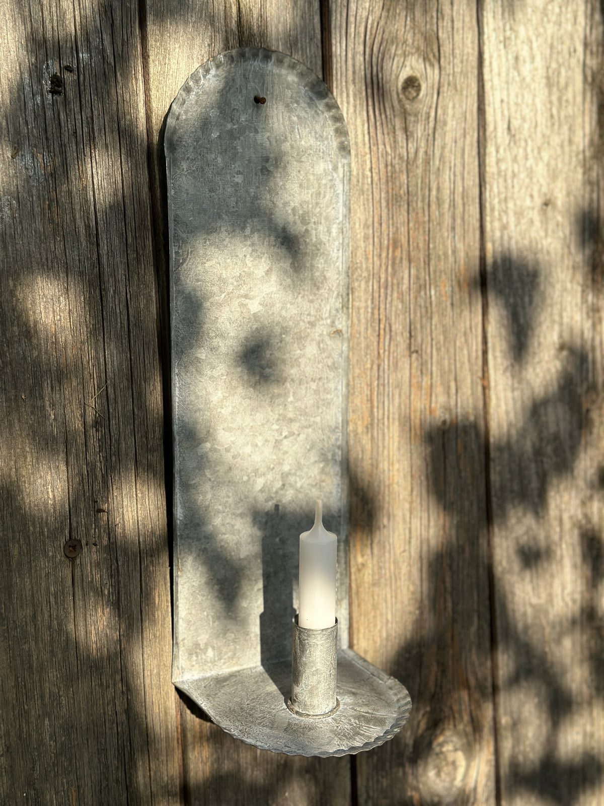 Kerzenhalter/ Wandkerzenhalter Eisenblech Antik patiniert