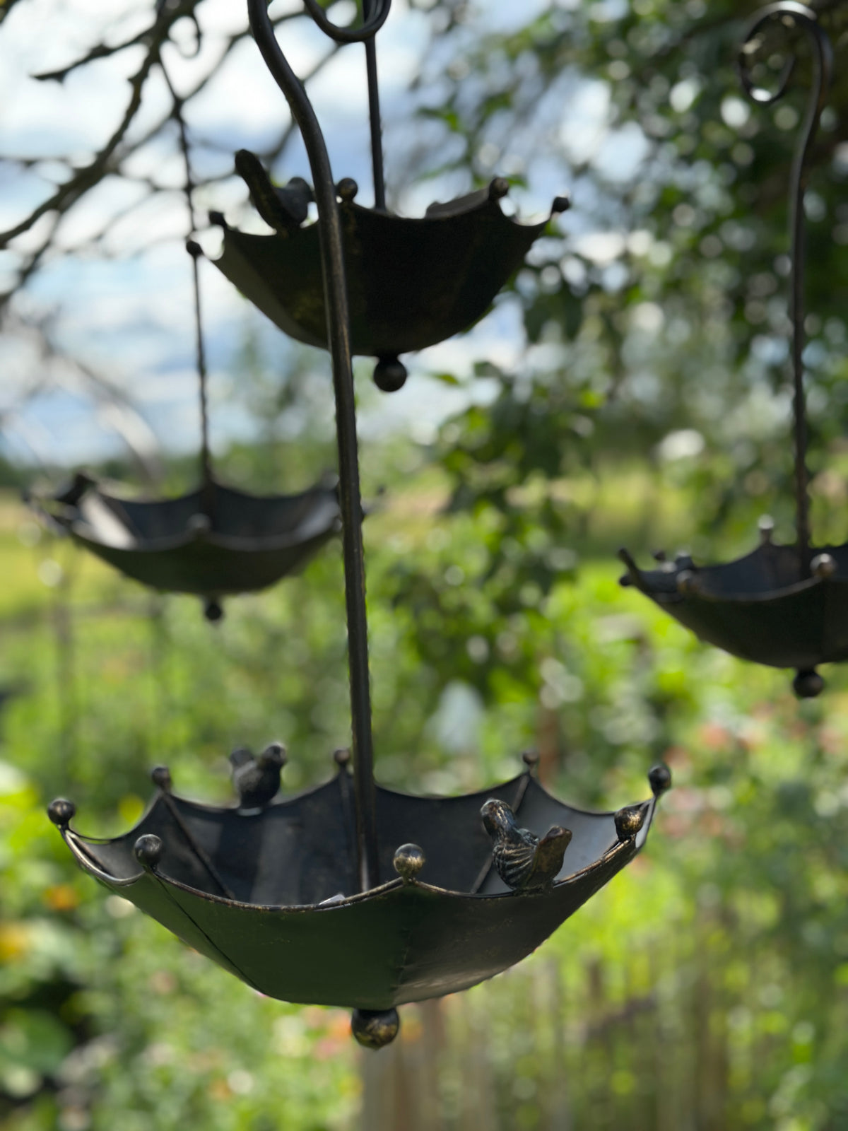 Futterstelle/ Vogelfutter, Schirm braun
