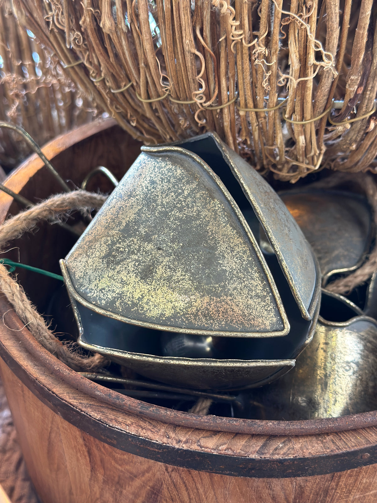 Glocke antik Gold, 21x11cm
