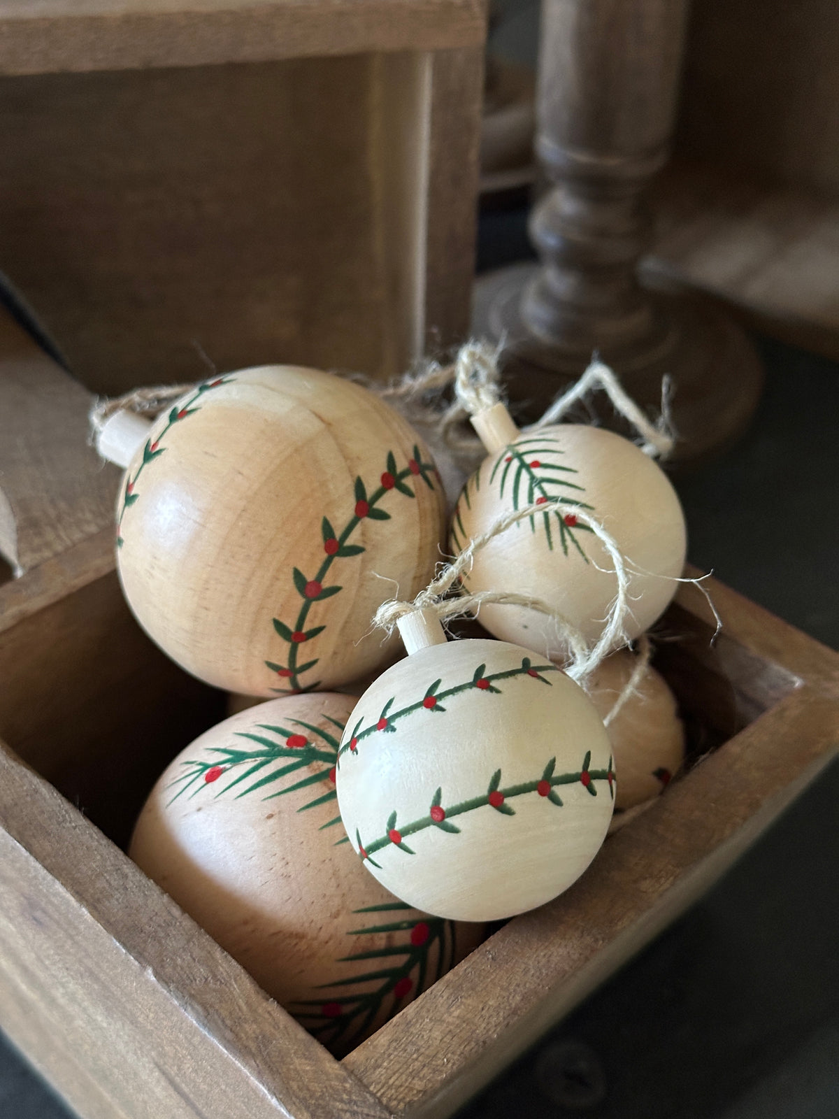 Baumkugel/ Kugel Set3 aus Holz