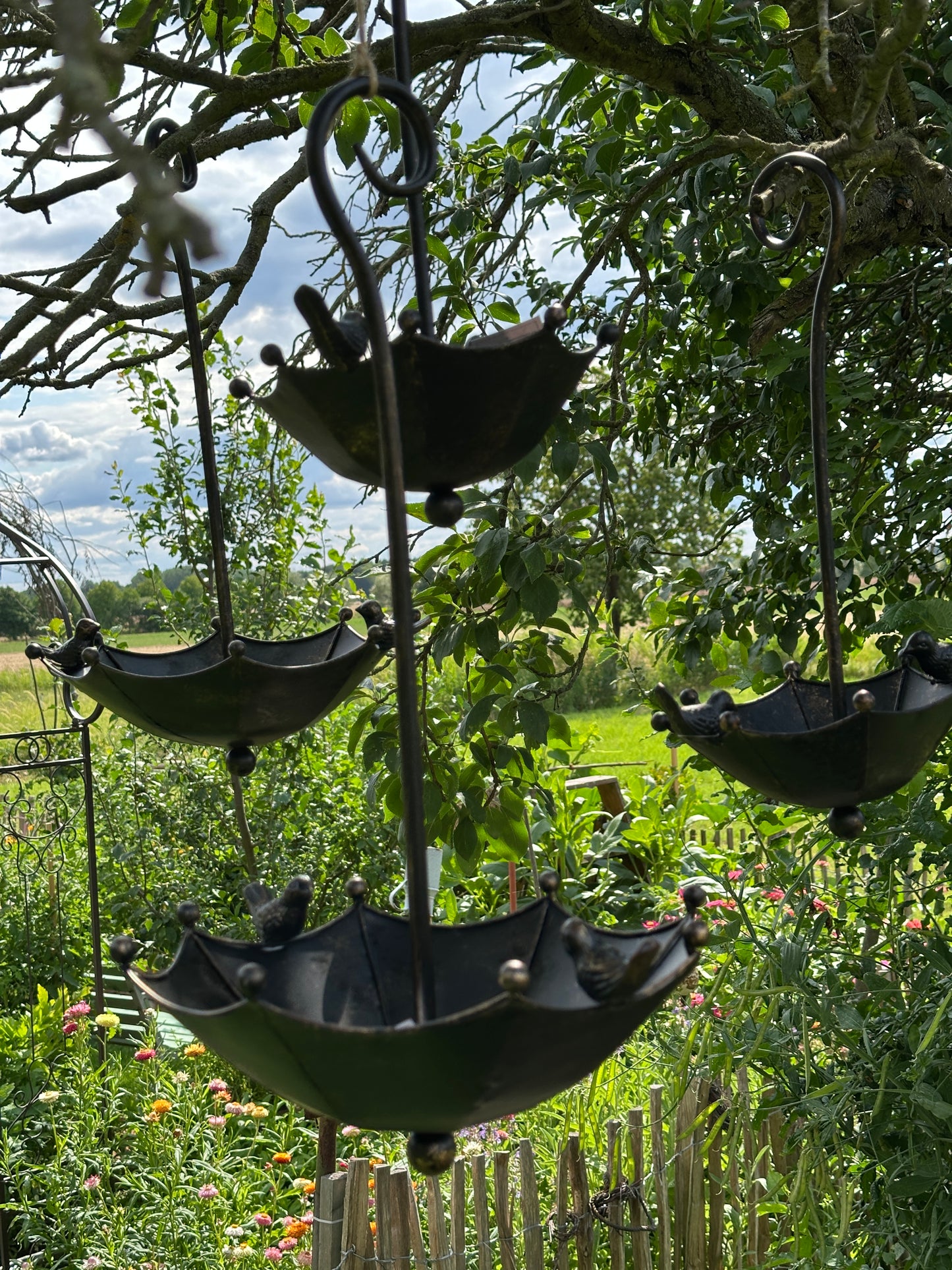 Futterstelle/ Vogelfutter, Schirm braun