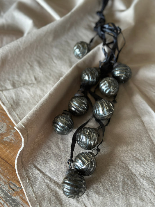 Kugel- Weihnachtskugel Glas, schwarz glänzend, 38 cm