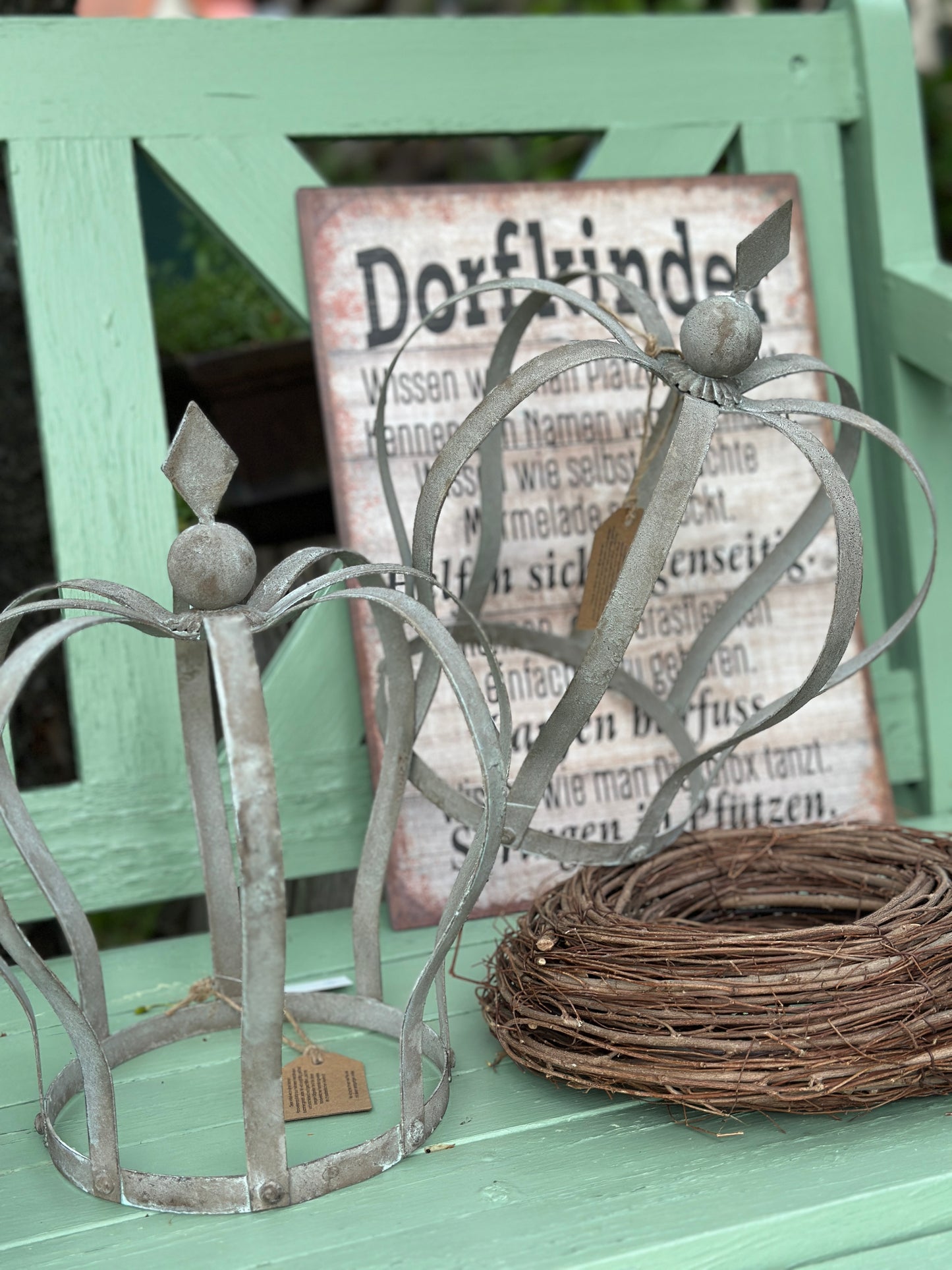 Krone aus Metall, Shabby