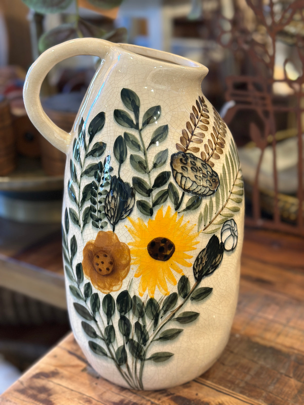 Blumenvase, Vase mit floralen Muster