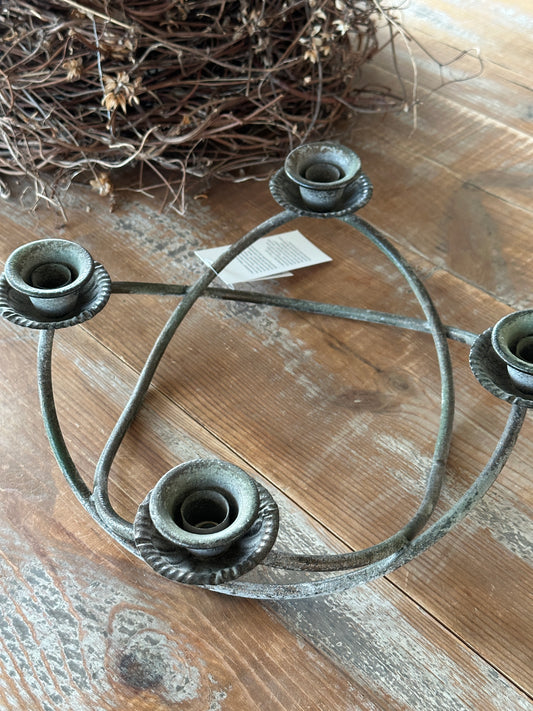Kerzenhalter aus Metall, Antik Optik D: 36,5