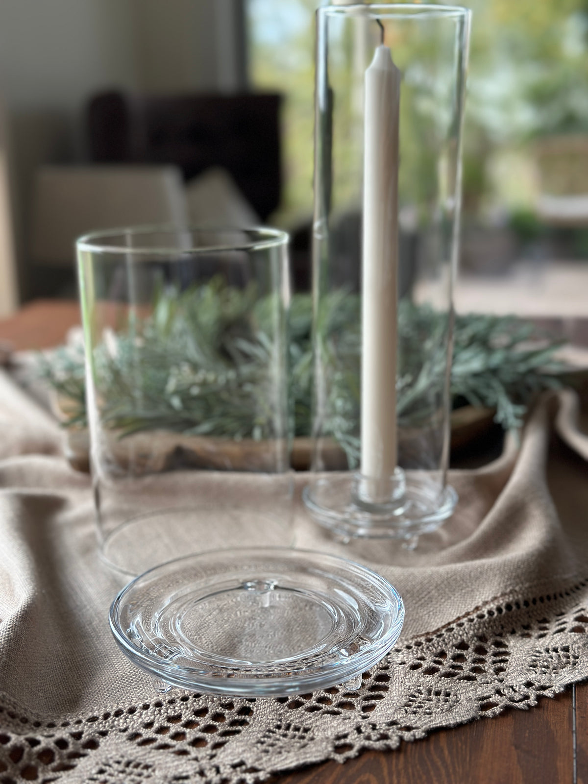 Kerzenhalter aus Glas D: 9x30cm