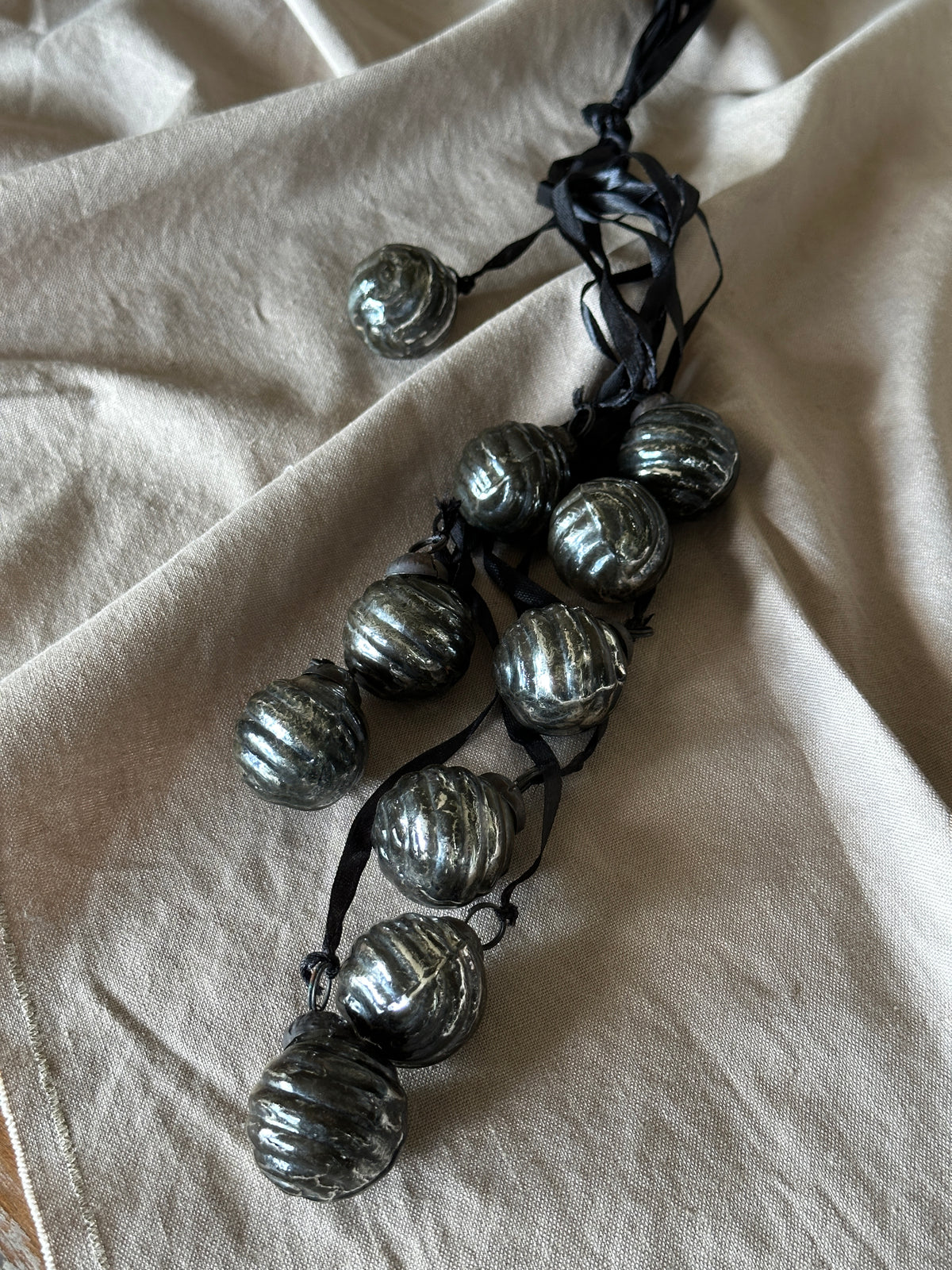 Kugel- Weihnachtskugel Glas, schwarz glänzend, 38 cm