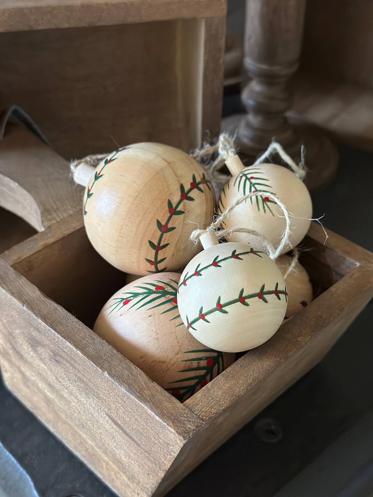 Baumkugel/ Kugel Set3 aus Holz