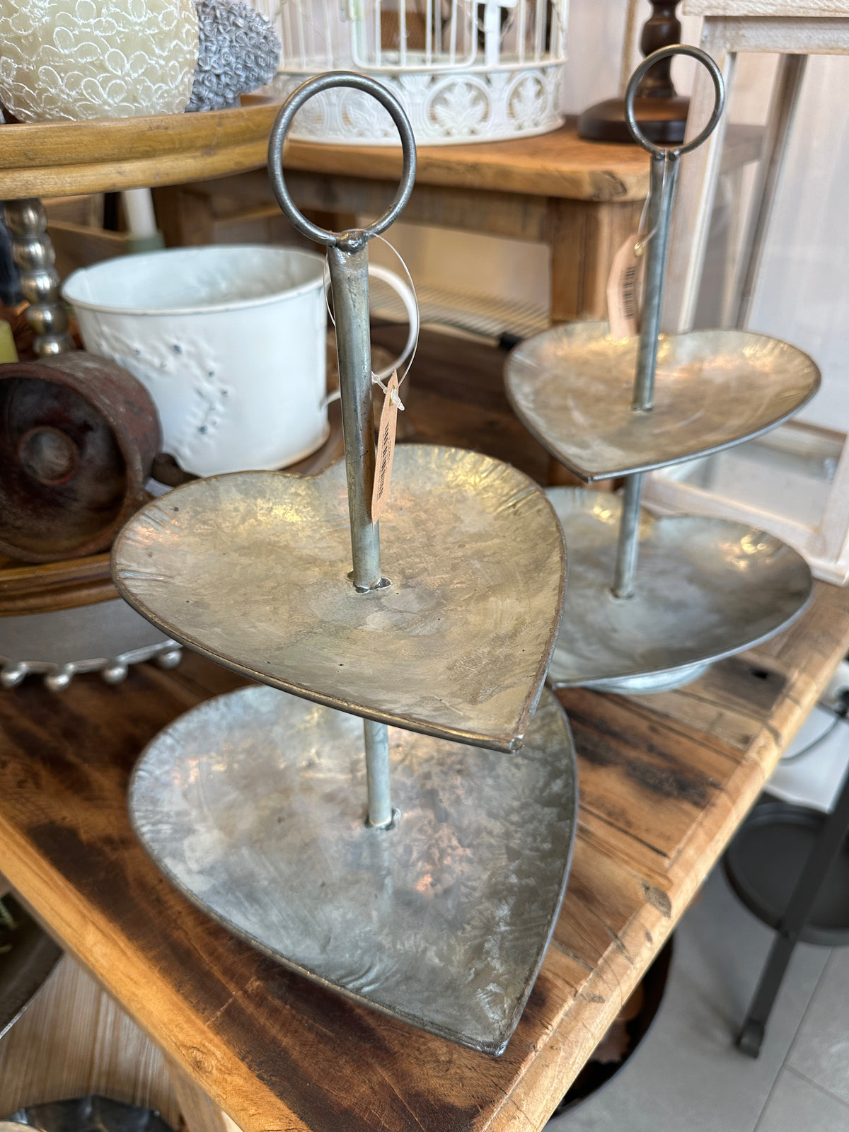 Etagere Herz aus Metall
