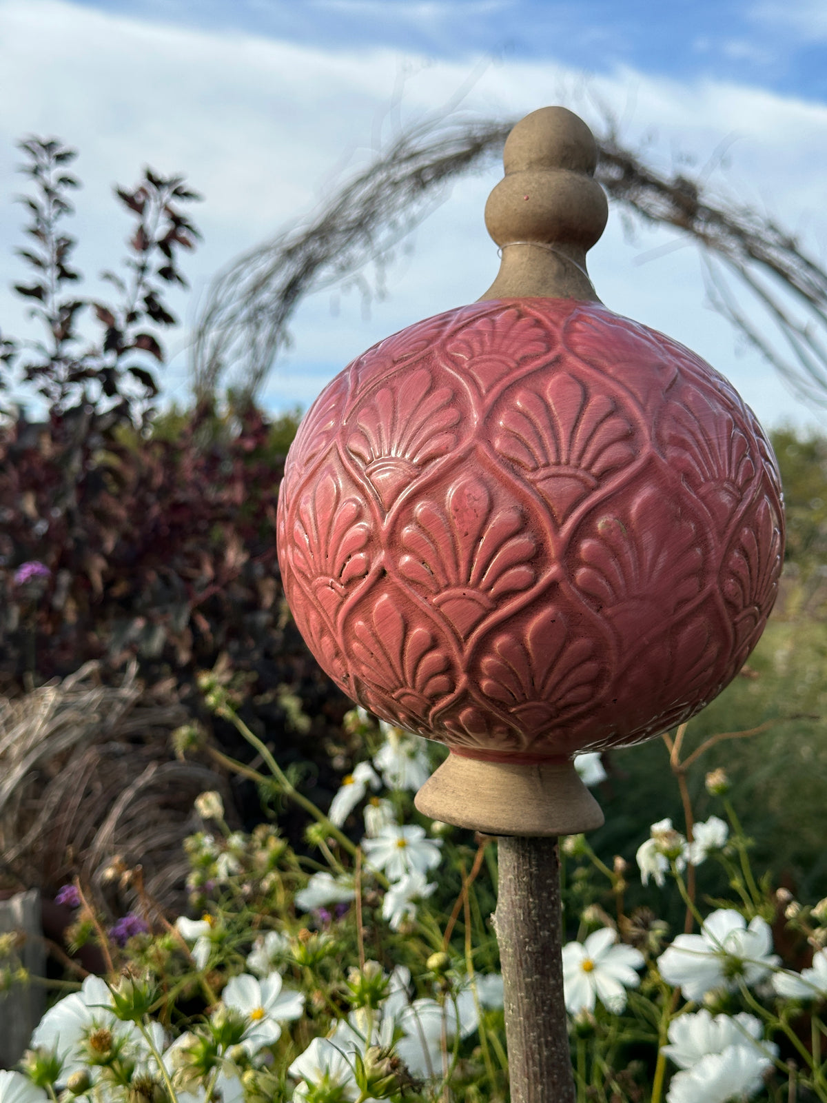 Kugel/ Deko Kugel Steingut, Rosé