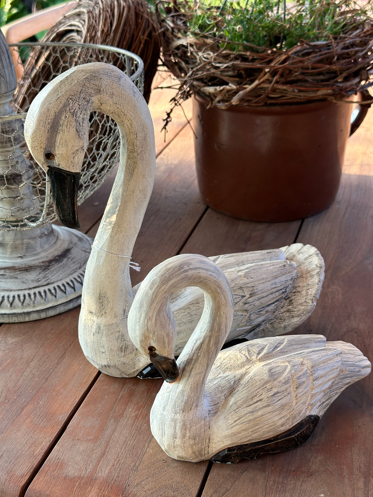 Schwan Set2 aus Holz