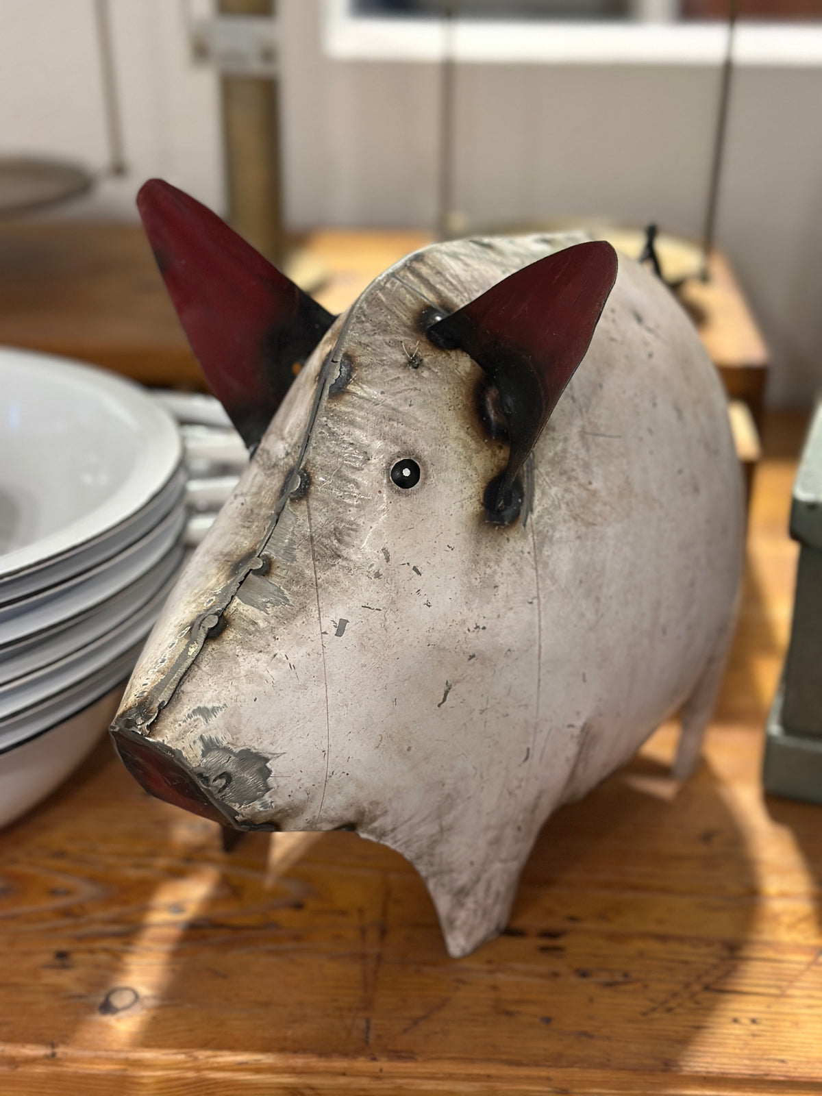 Deko Schwein aus Metall
