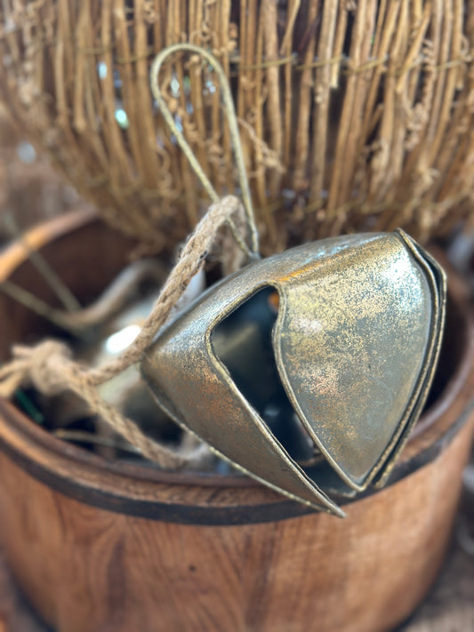 Glocke antik Gold, 21x11cm