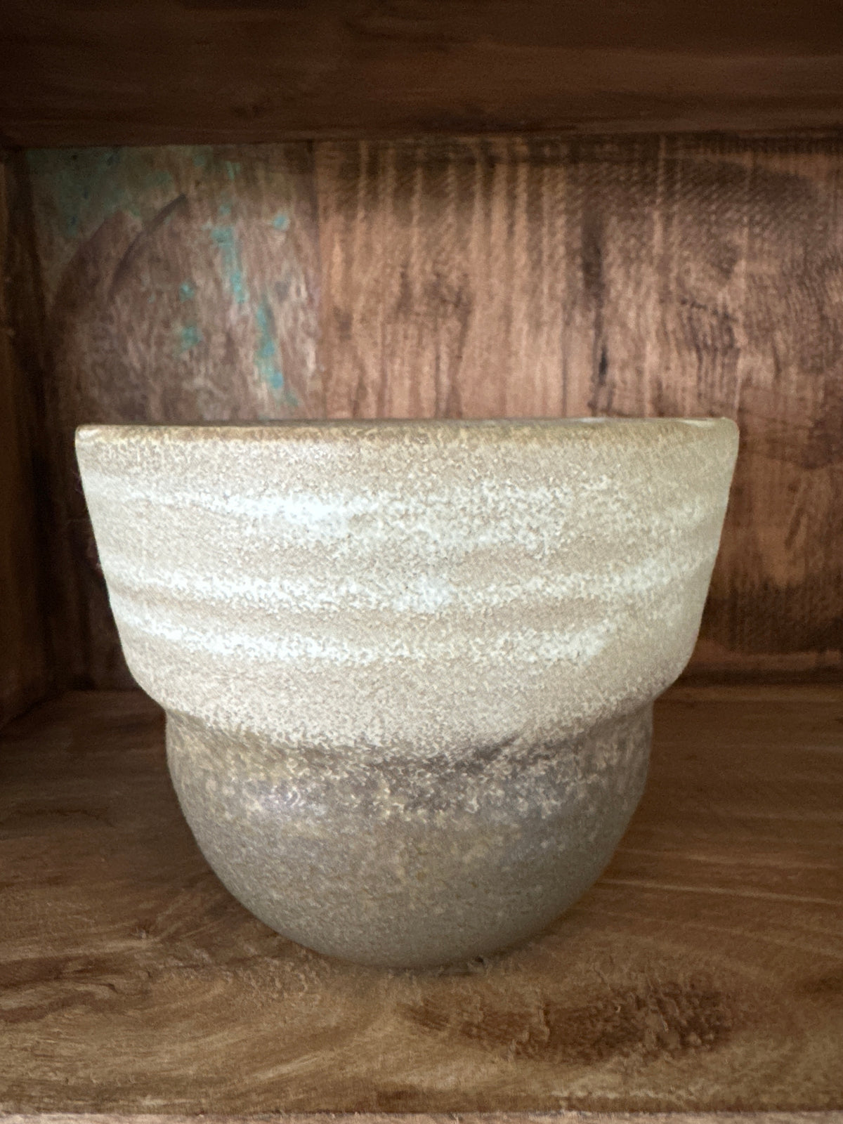 Becher, beige/grau