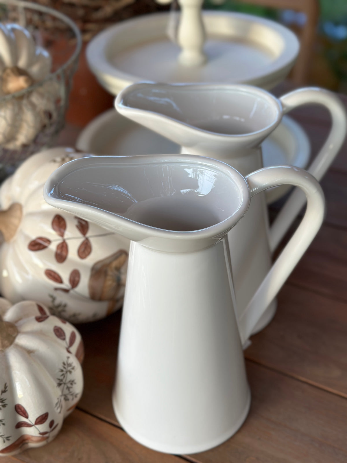 Krug/ Vase weiß aus Keramik