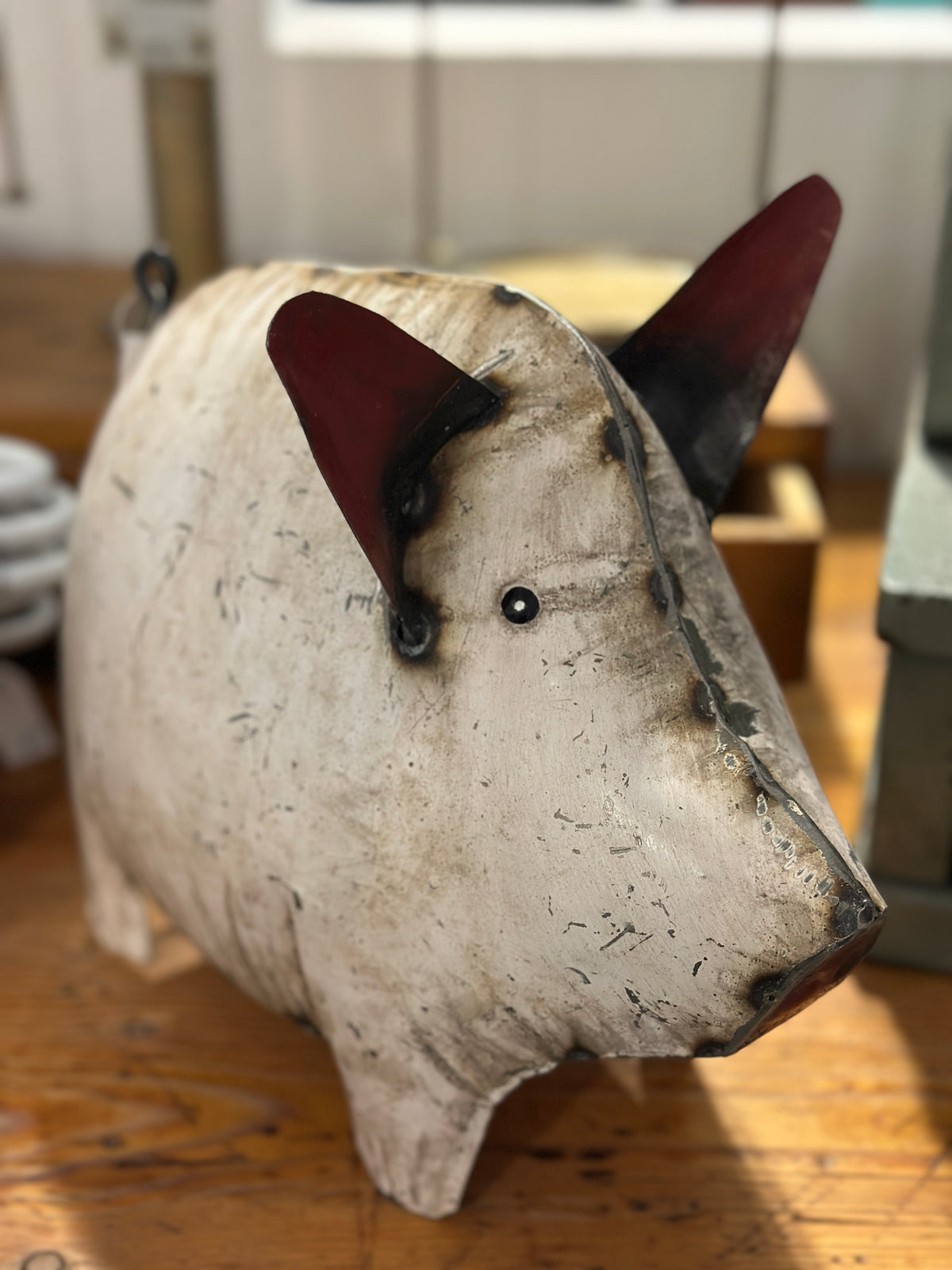 Deko Schwein aus Metall