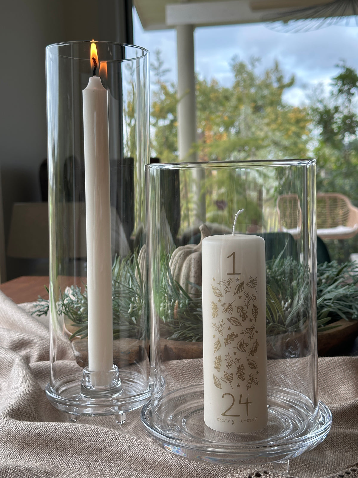 Kerzenhalter aus Glas D: 9x30cm