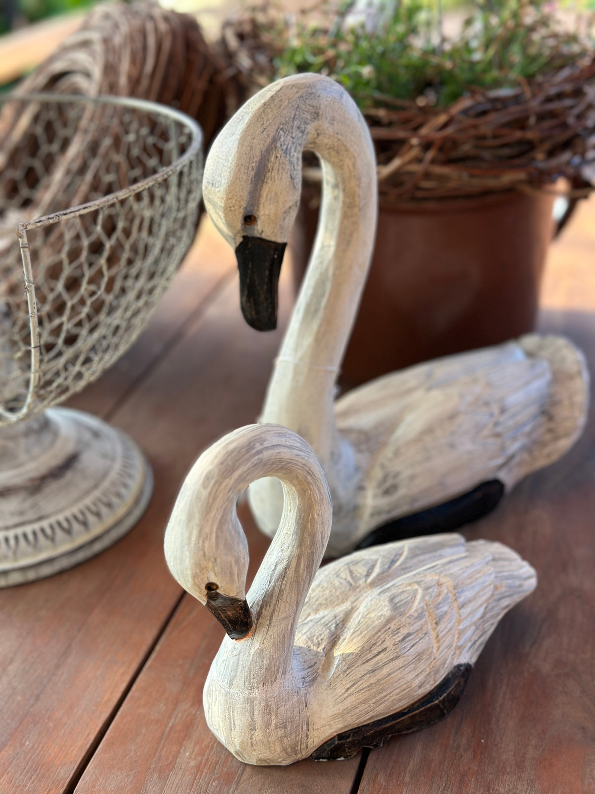 Schwan Set2 aus Holz