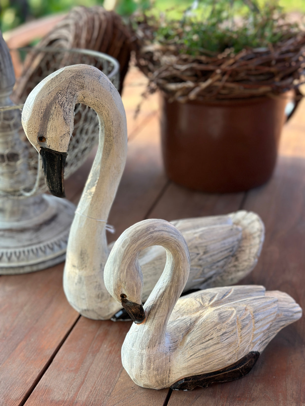 Schwan Set2 aus Holz