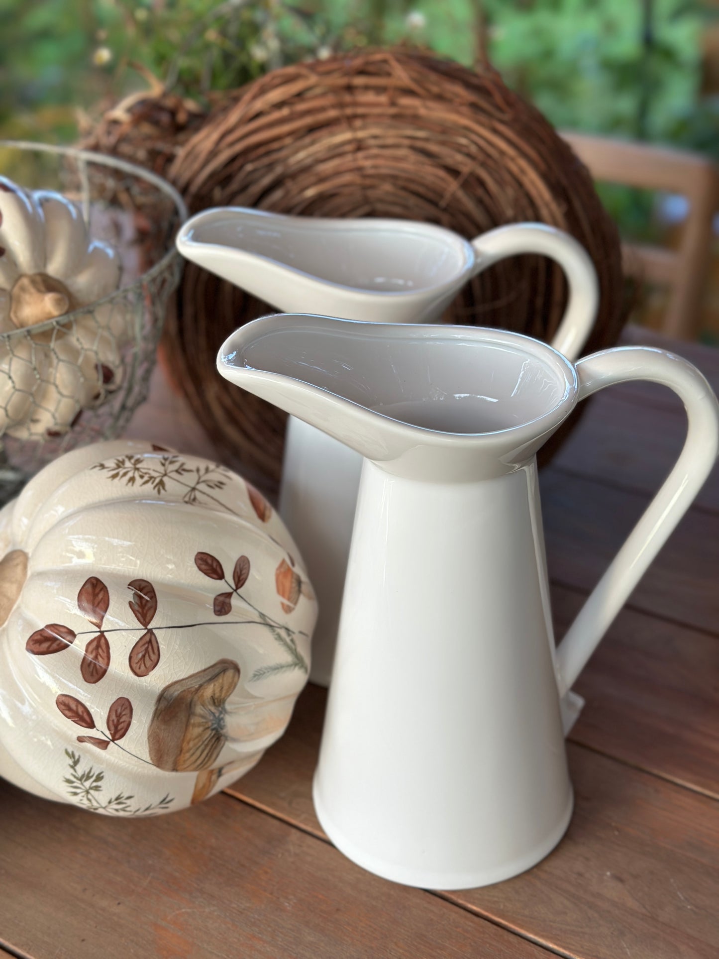 Krug/ Vase weiß aus Keramik