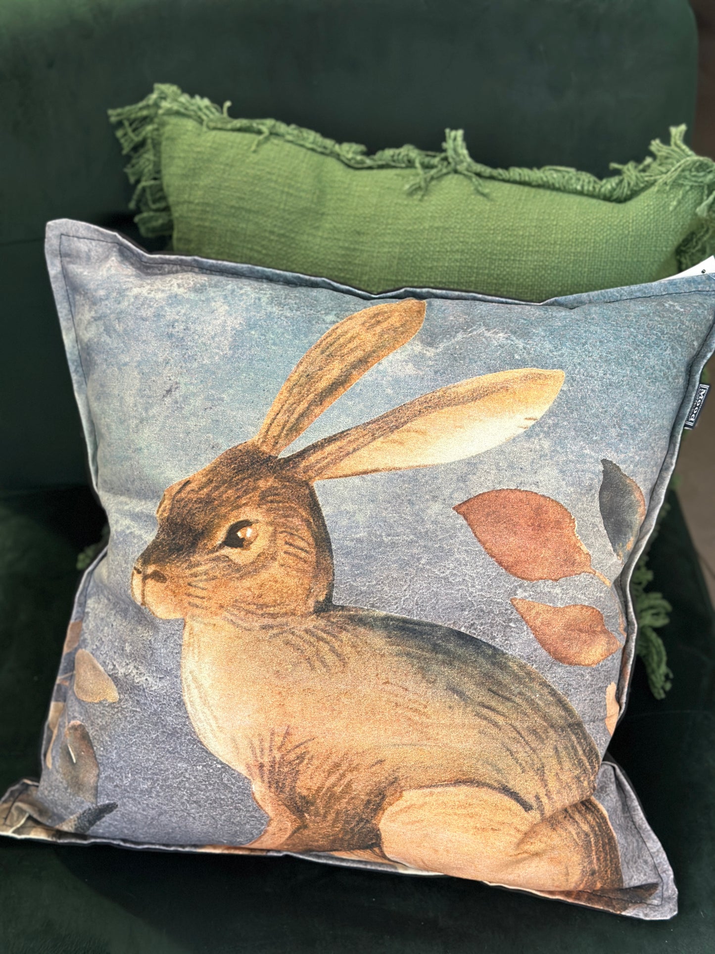 Kissen Hase braun/ grau