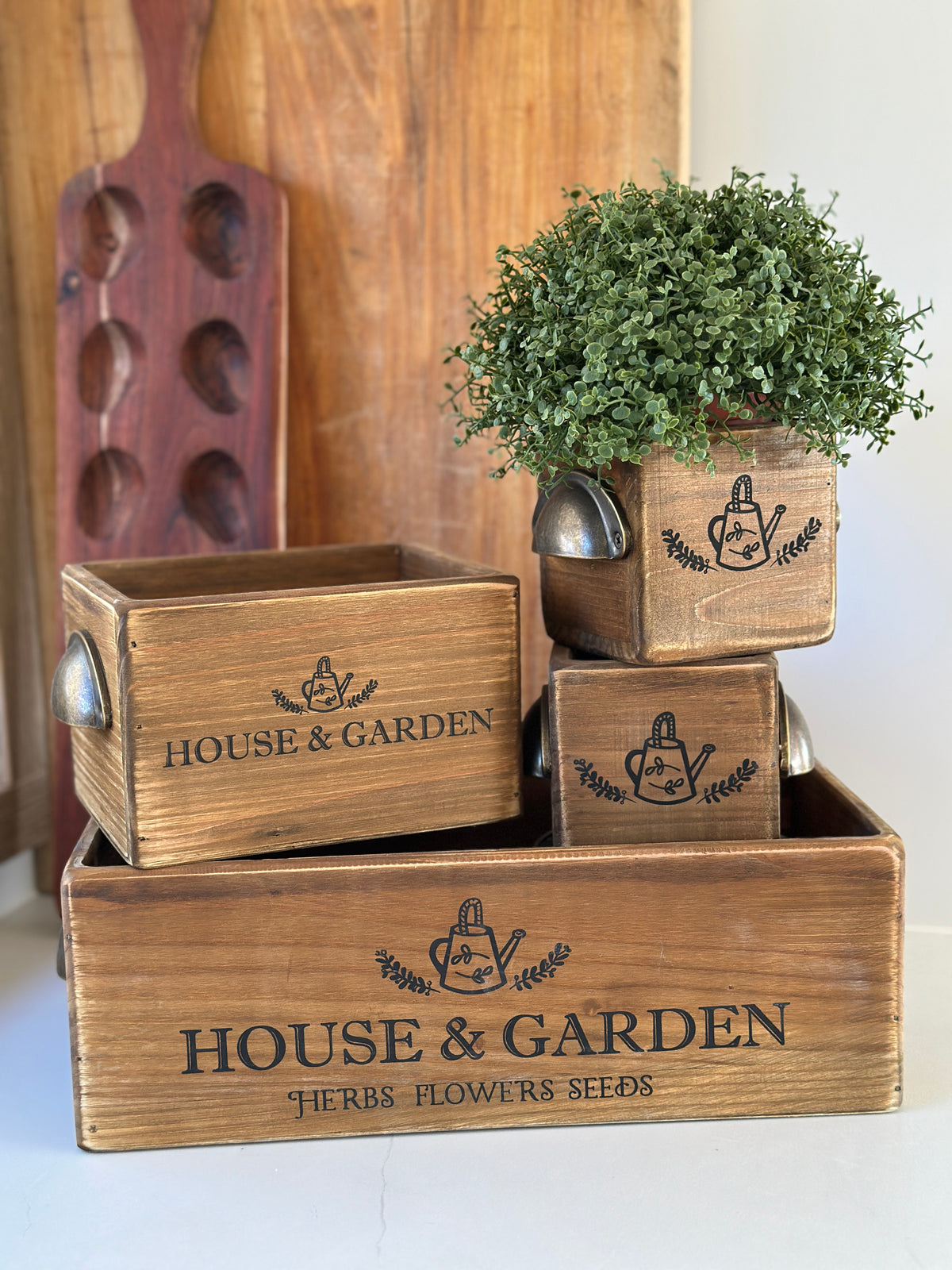 Holz-Kasten Set/4 Shabby