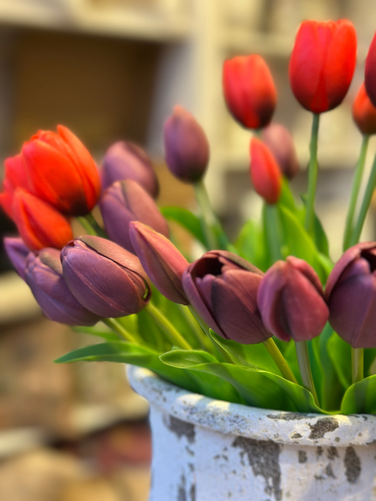 Tulpen, Bund 5Stück Künstlich, Lila