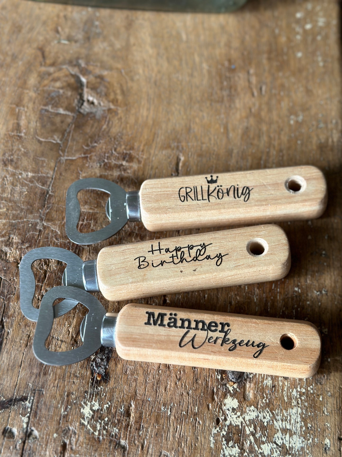 Flaschenöffner aus Holz, Männer Werkzeug