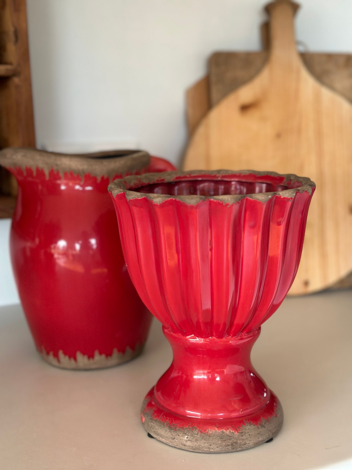 Blumentopf /Übertopf aus Steingut, Shabby
