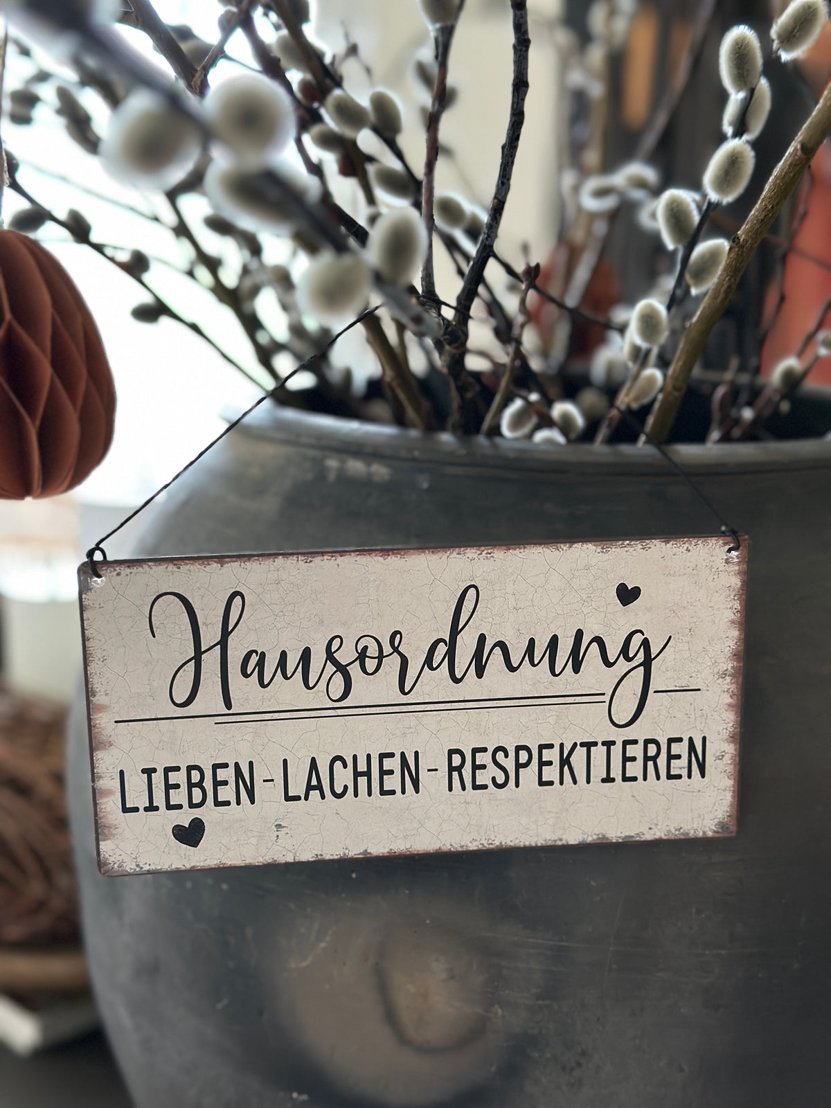 Schild aus Metall 10x20cm.