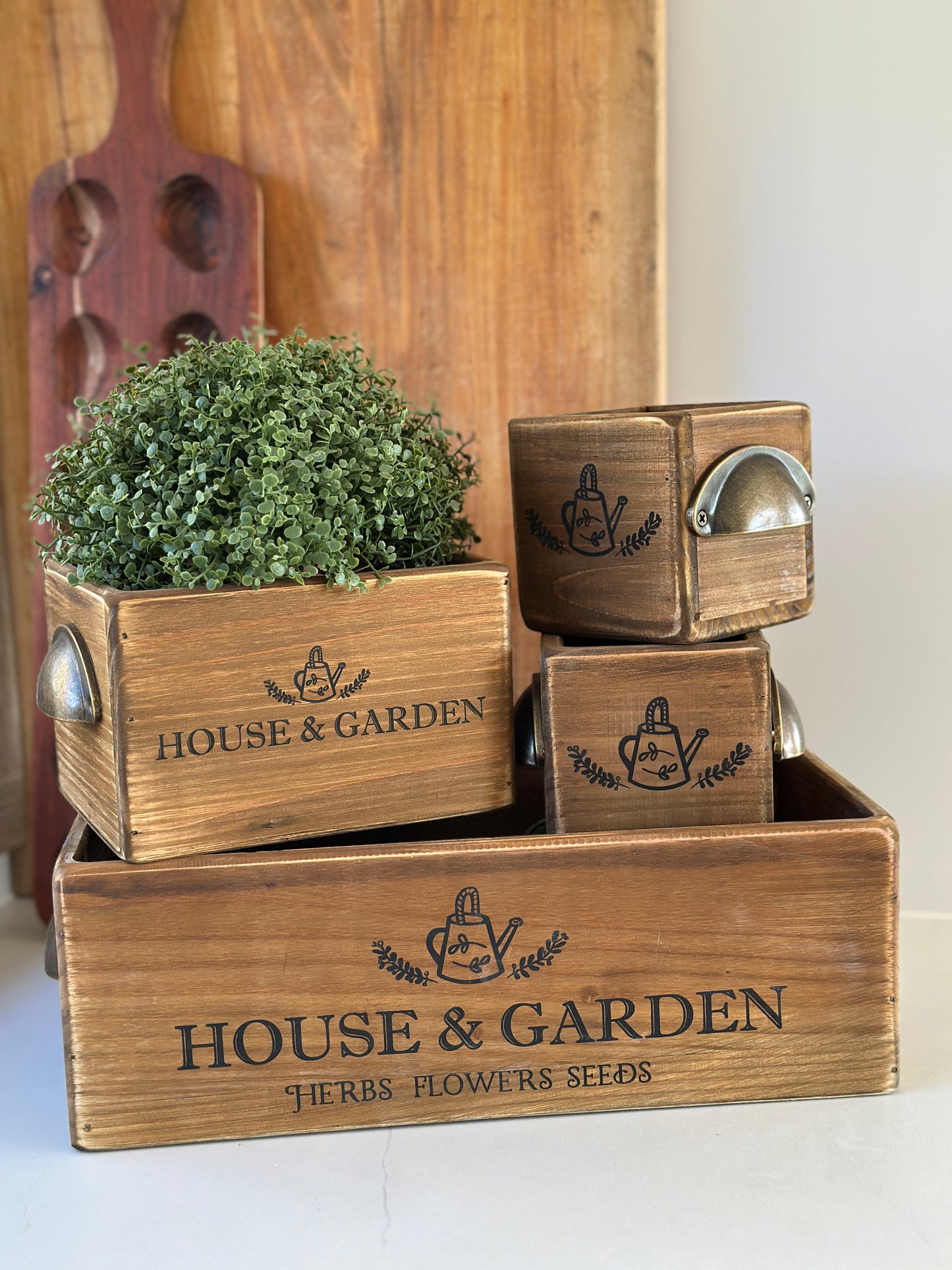 Holz-Kasten Set/4 Shabby