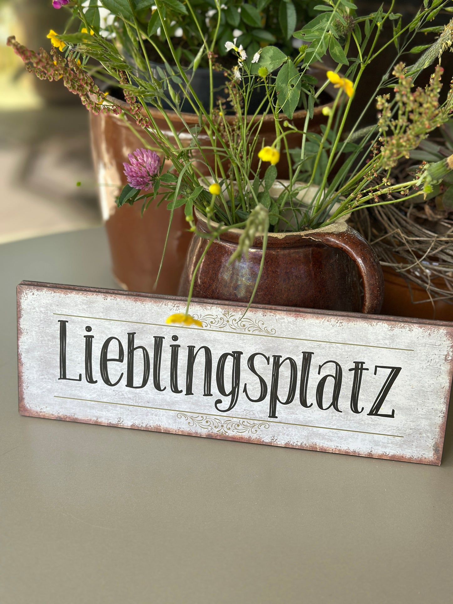 Schild aus Metall, Lieblingsplatz