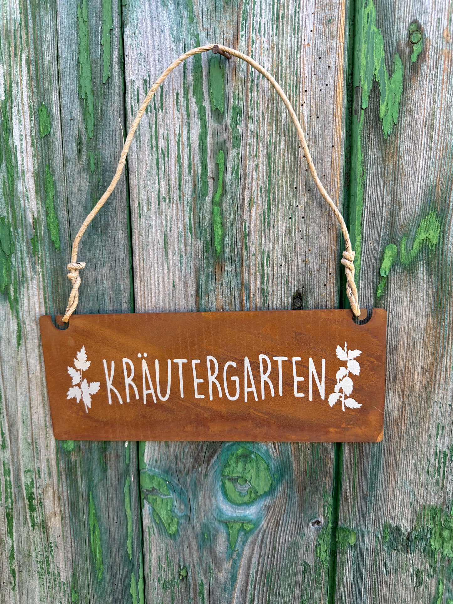 Tafel- Kräutergarten mit Kordel & Beschriftung 10x25cm.