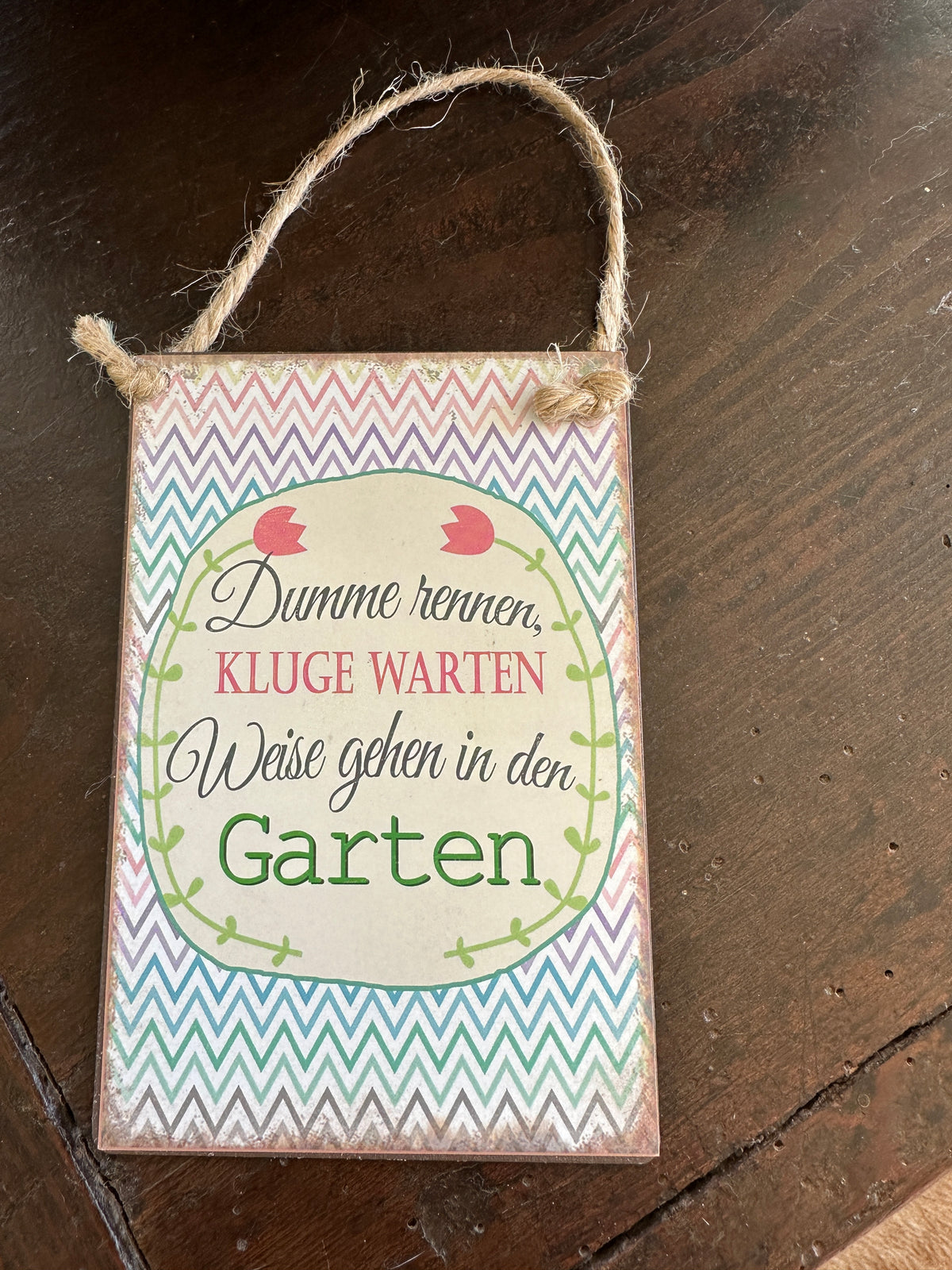 Schild zum hängen 10x15cm.