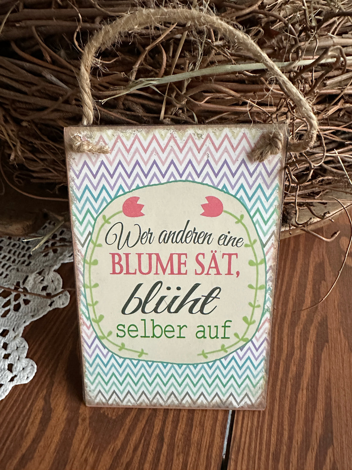 Schild zum hängen 10x15cm.