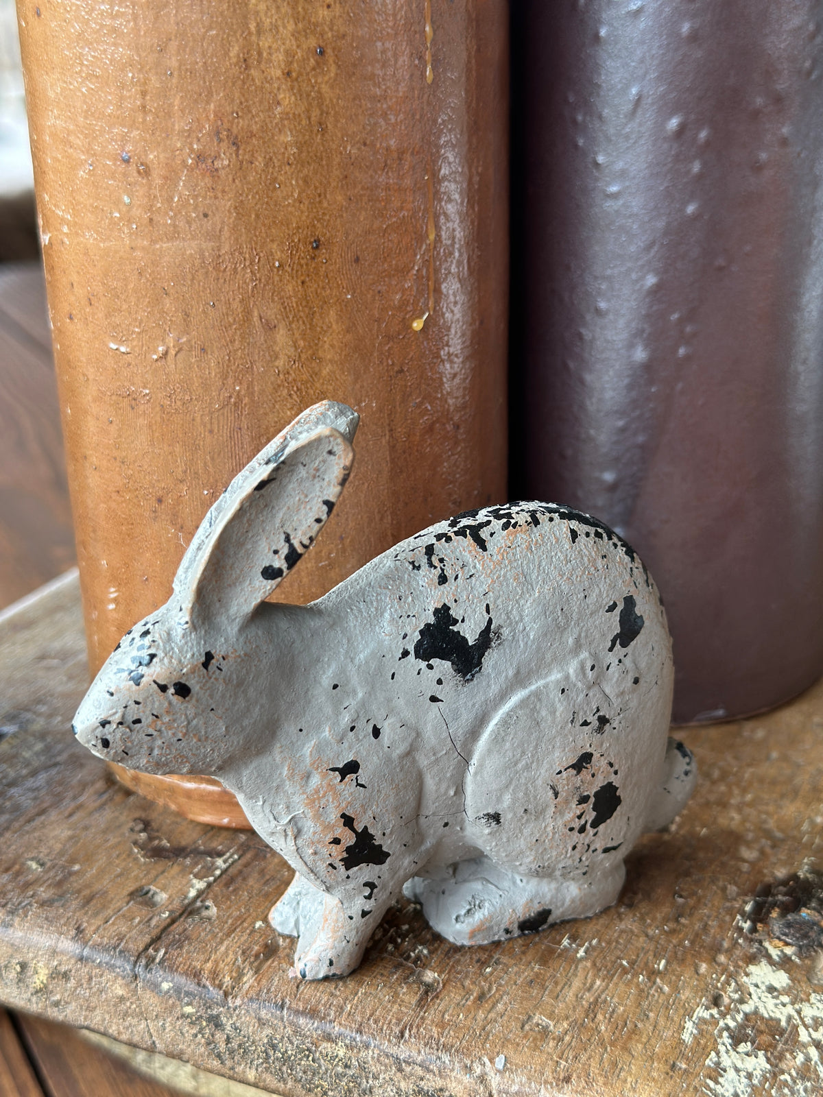Hase aus Metall/ Shabby