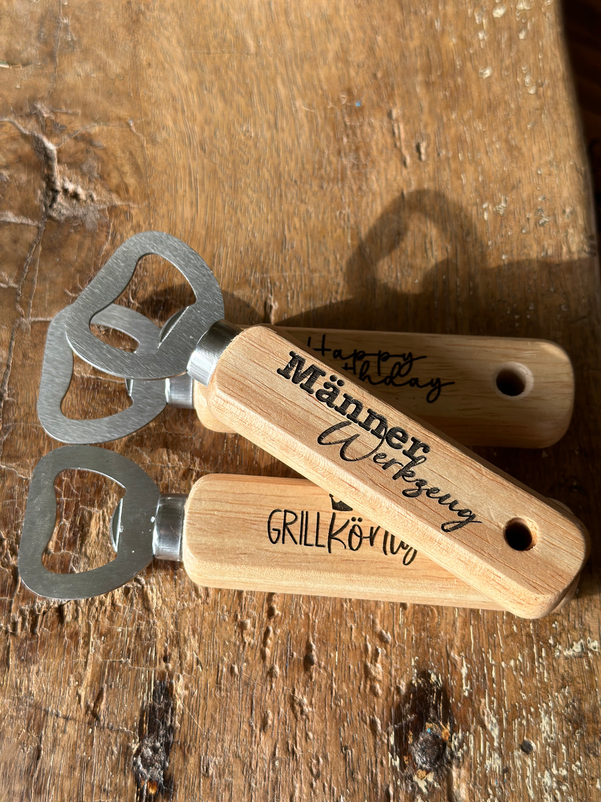 Flaschenöffner aus Holz, Männer Werkzeug