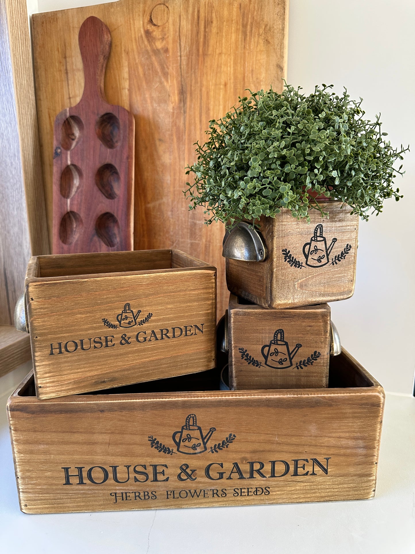 Holz-Kasten Set/4 Shabby